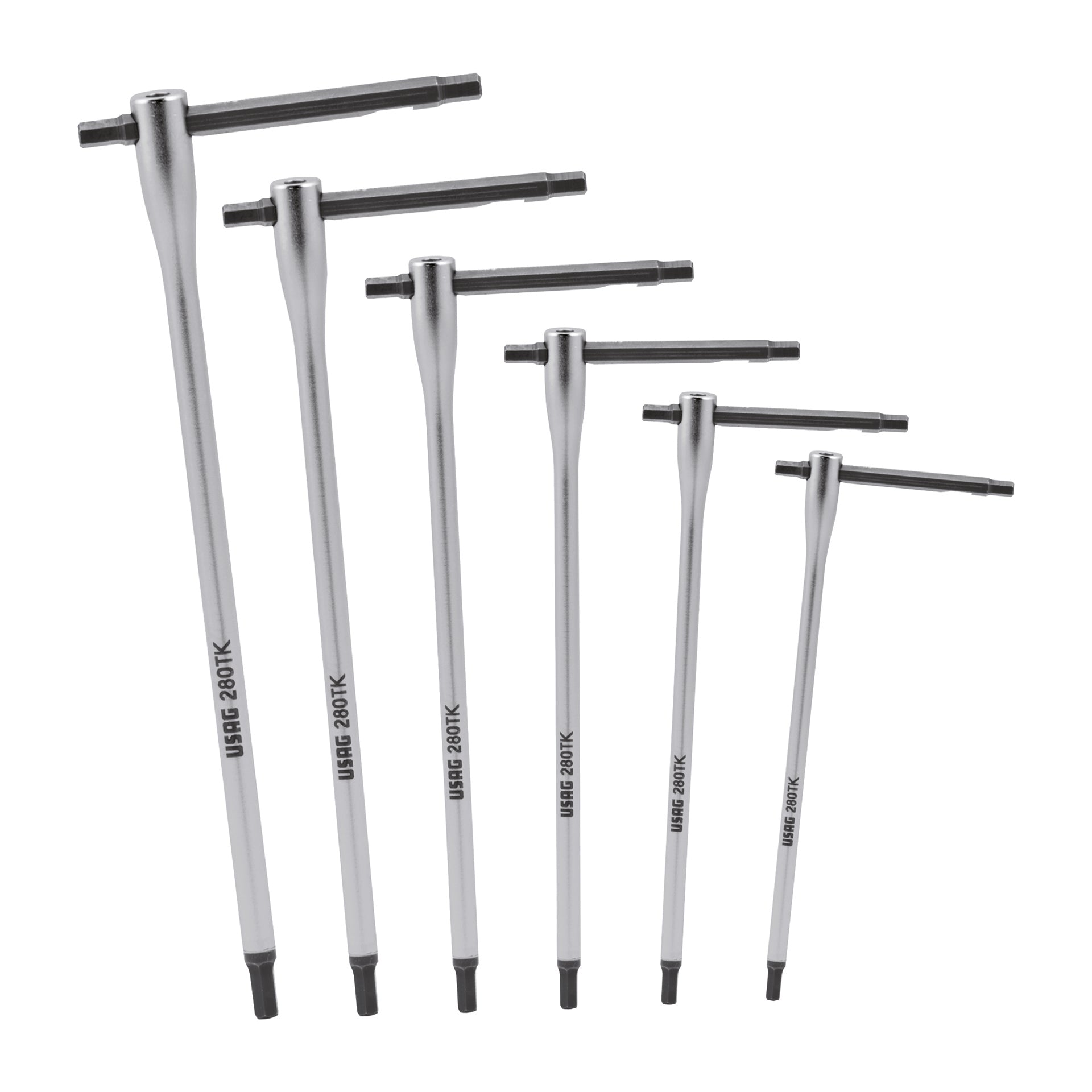 280 TK/SE6 - Set of 6 hexagonal male keys with sliding crosspiece - Usag - U02800020 280 TK/SE6 - Set of 6 hexagonal male keys with sliding crosspiece - Usag - U02800020